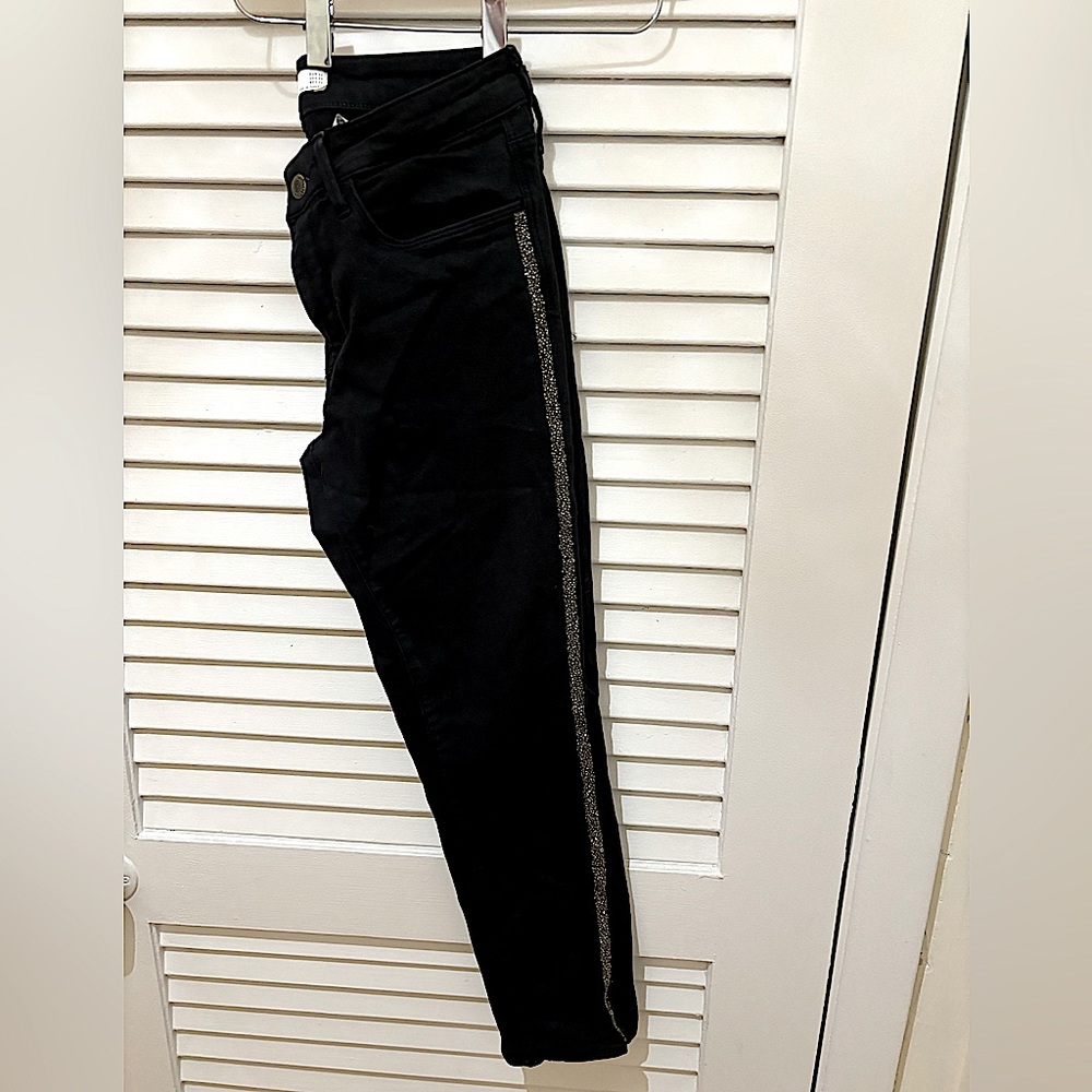 ZARA embellished black skinny jeans
